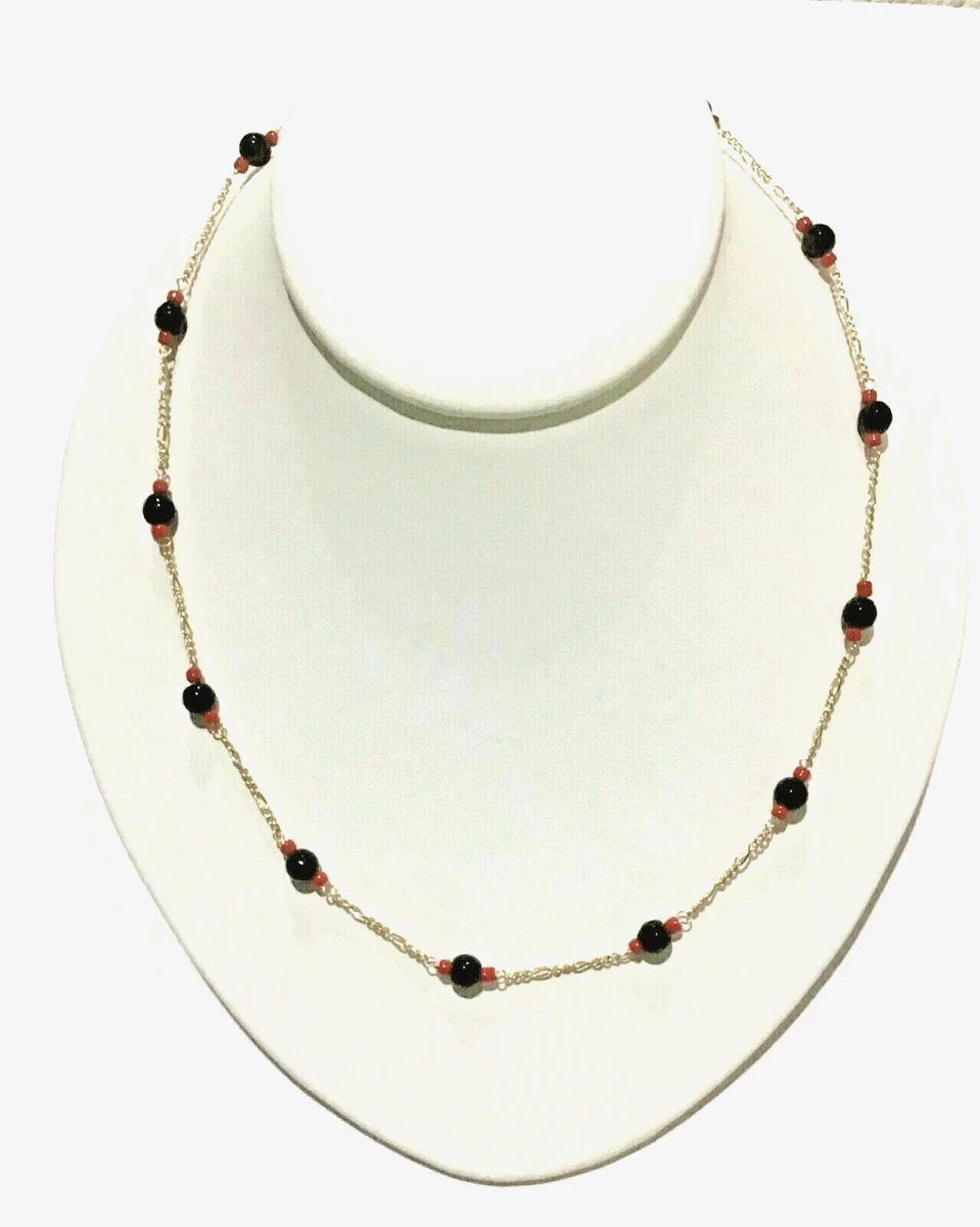 Azabache necklace cheap 14k gold