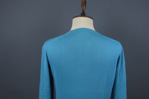 Versace Collection Blue V-Neck Knit Long Sleeve Sweatshirt Sweater - Picture 11 of 15