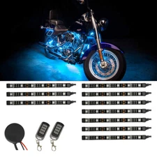 LEDGlow 10pc Advanced Ice Blue LED Flexible Motorcycle Accent Neon Light Kit