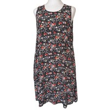Gap Women’s A-Line Swing Dress Size M Sleeveless Strappy Back Floral Pullover