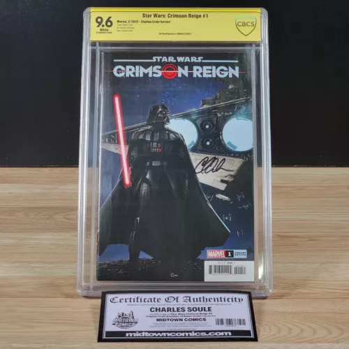 Star Wars Crimson Reign #1 Crain Signed Charles Soule Marvel Comics CBCS 9.6 NM