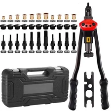 Hand Rivet Gun Threaded Insert Riveter Kit Pneumatic Tool Pop Nut Airplane Car