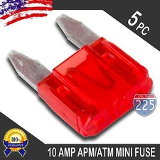 5 Pack 10A Mini Blade Style Fuses APM/ATM 32V Short Circuit Protection Car Fuse