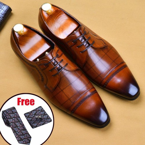 Leather Men's Formal Shoes Lace-Up 