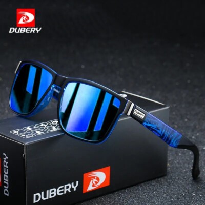 DUBERY Polarized Sunglasses Men Women Square Driver Sport Cycling Glasses UV400