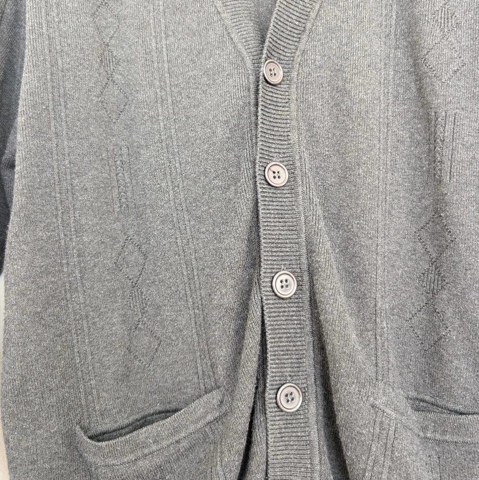 Cárdigan para hombre F/X Fusion mezcla de algodón tejido botón delantero 2 bolsillos talla M Foto 3 de 4
