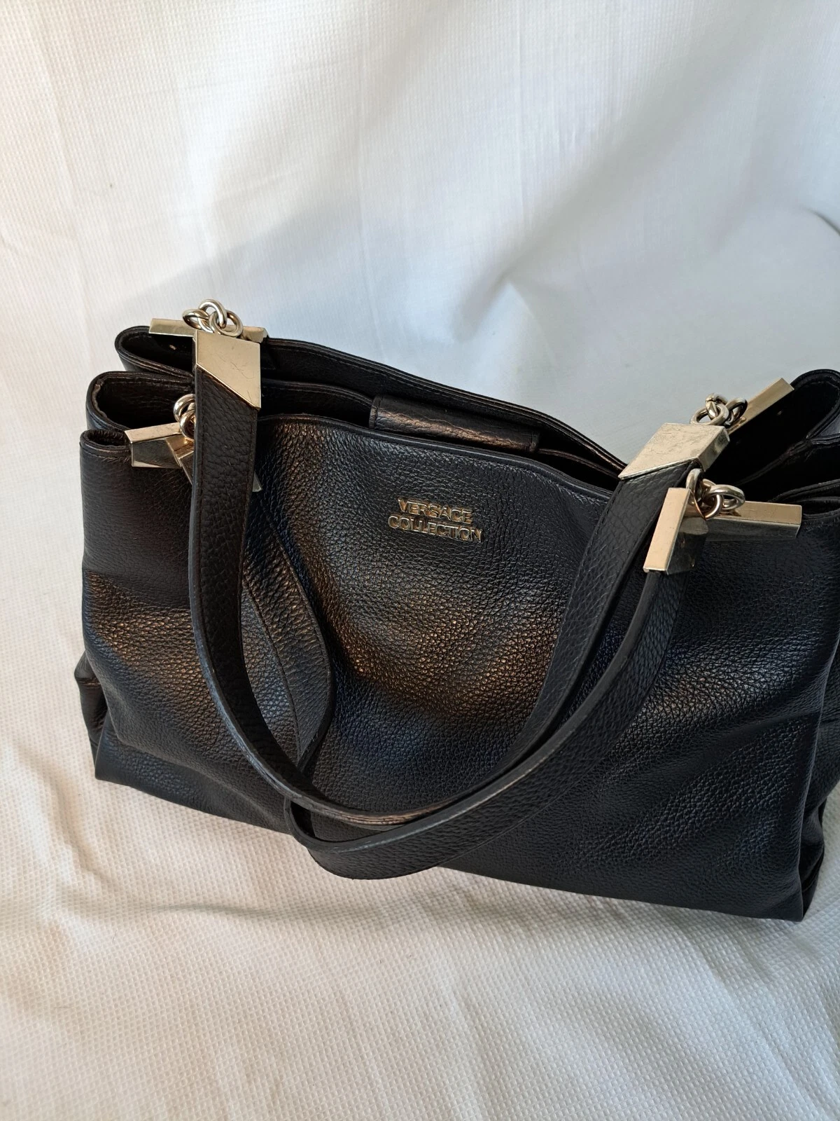 Borsa borsa Versace Collection in pelle nera