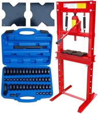 Werkstattpresse 12T Hydraulikpresse + Druckstücksatz 52-tlg. – Rahmenpresse