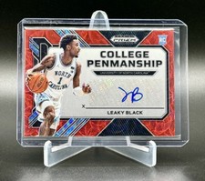 2023-24 Panini Prizm Draft CHOICE Leaky Black RC College Penmanship Auto /40 RED