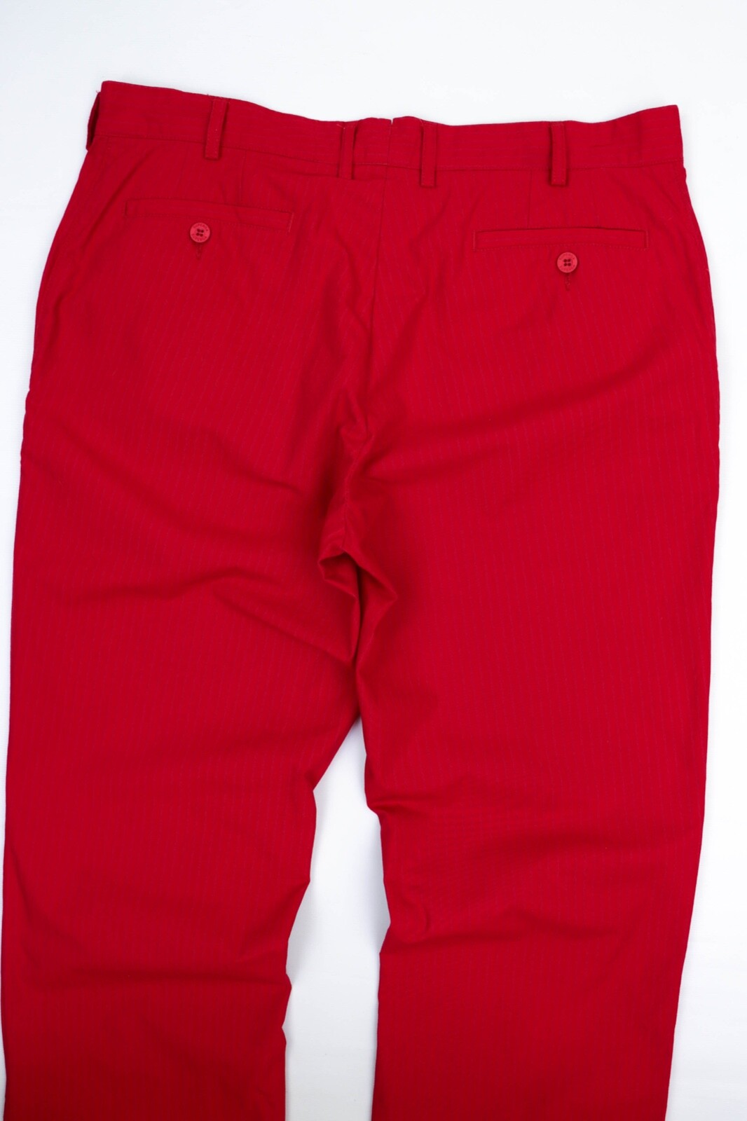 Superga Vintage Micro Striped Red Cotton Trousers Pants Size 52 image 6