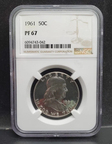 1961 50c Proof Franklin Half Dollar NGC PF67