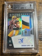 2020 Panini Phoenix Jordan Love Rising Rookie Helmet AUTO RC /3  BGS 9 Auto 10