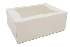 Window Lock Corner 1-Piece Tuck Top Bakery Box White 12" L x 12" W x 5" D Solid