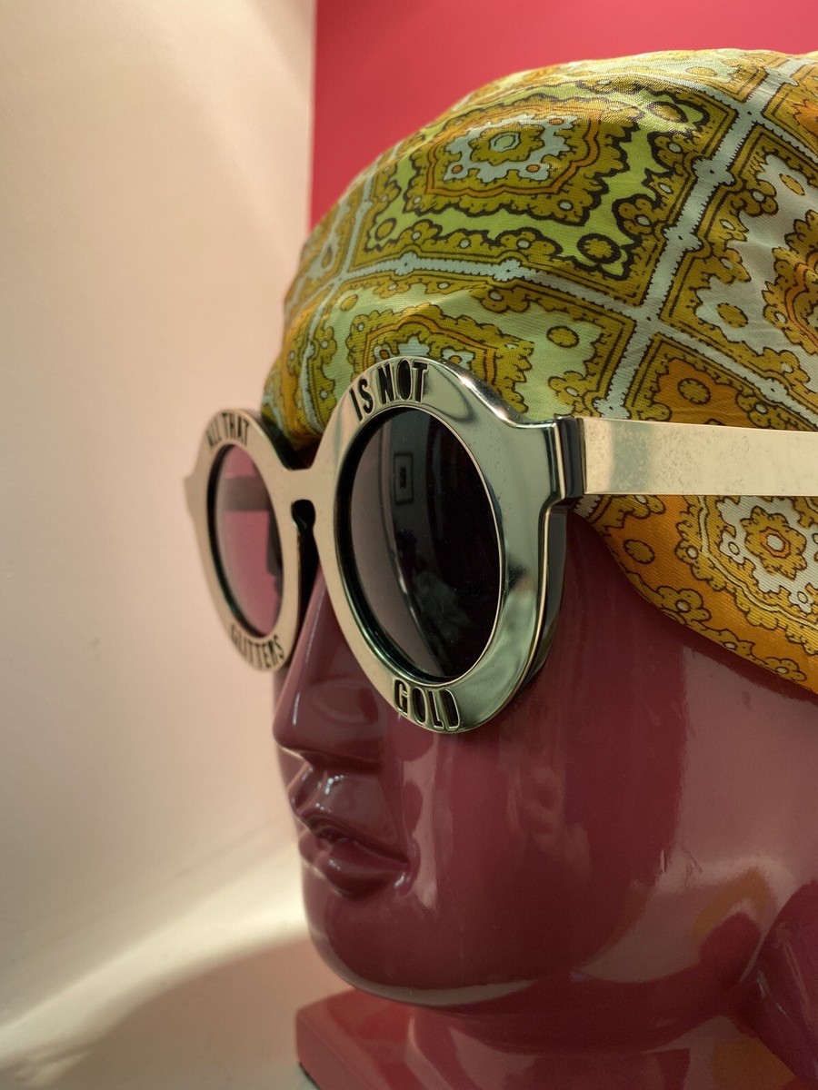 HOUSE OF HOLLAND On A Metal Sunglasses Gold Black Glitter HOUSE OF HOLLAND On A Metal Sunglasses Gold Black Glitter
