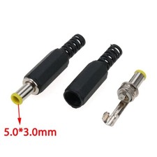 5.0  3.0 mm DIY DC Power Male Plug Jack Adapter Connector Cable Cord Laptop