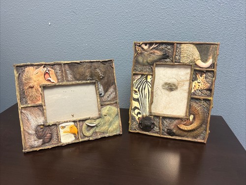 African Animal Picture Frames Lion, Zebra, Elephant, Giraffe Etc - 2 - Picture 2 of 14