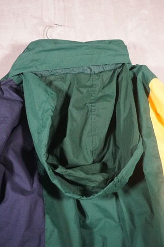 Vintage Trader Bay Jacket Windbreaker Zip Colorful Green Yellow Sz Men L/XL - Picture 7 of 8