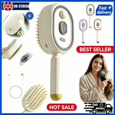 2026 Rechargeable Electric Steam Hair Brush Portable Styling Straightening Brush