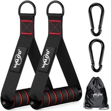 Exercise Handles Cable Machine Attachments Gym Pulley Bands Workout Grips Set