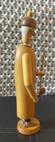 Vintage ERZGEBIRGE Germany Wood INCENSE SMOKER Handmade Democratic Republic 8.5" - Picture 5 of 10