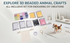 3D Beaded Animal Craft Kit DIY Decorative Lifelike Beaded Animal Sculpture C NEW