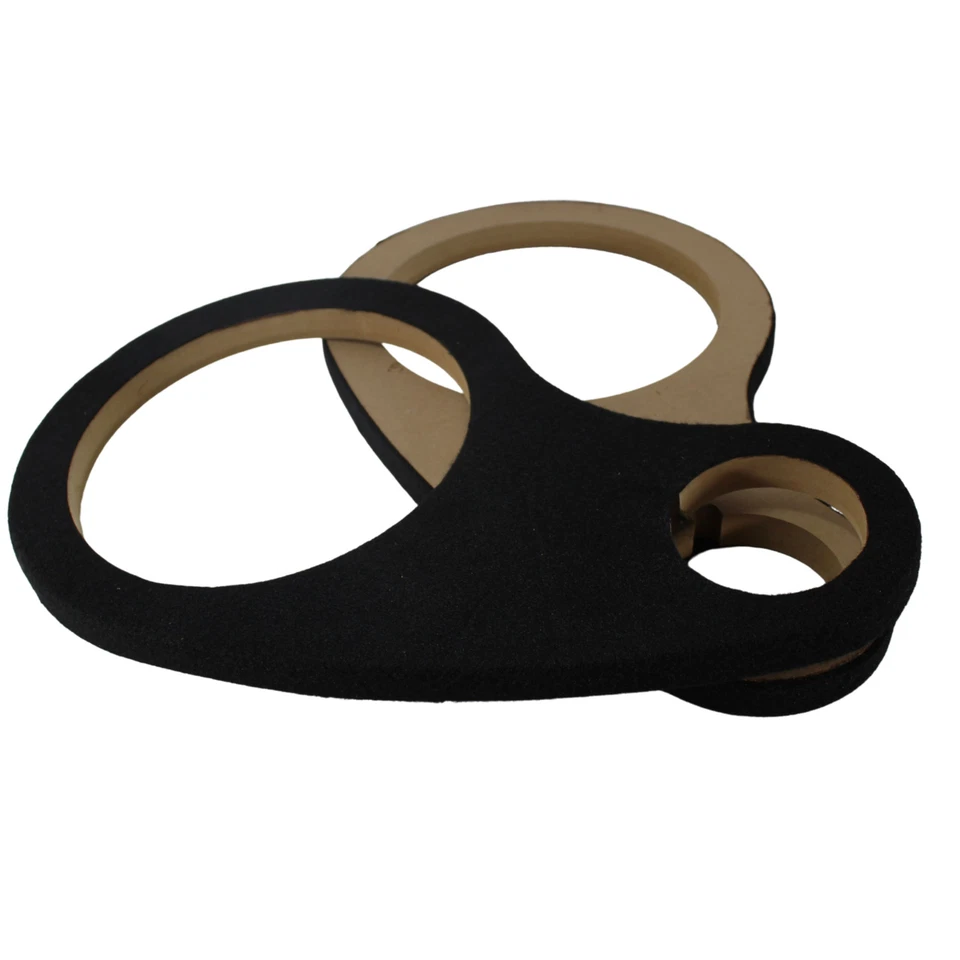 Pair of 8" Speaker Ring Wood Carpeted With Opening For 3 Inch Tweeters - Image 2 of 3