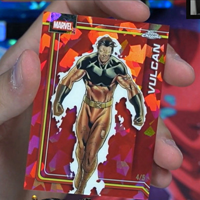 Topps Marvel Chrome Sapphire Vulcan Red 4/5 X-Men