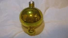 Vintage Christmas USA Gold Glass Spinnig Top Ornament
