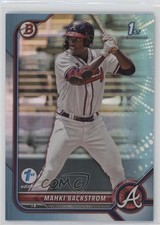 2022 Bowman 1st Edition Sky Blue Foil Mahki Backstrom #BPPF-121 16vb