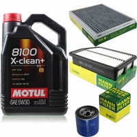 Inspektionspaket 5L Motul 8100 X-Clean+ 5W-30 FüR KIA Cee'd 1.4 Cvvt 1.6 Gdi