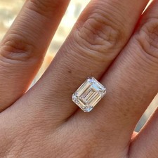 1 Ct Lab Grown Diamond Emerald Cut D Color VVS1 Clarity Certified Loose Diamond