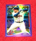 FREDDIE FREEMAN BRAVES 2014 TOPPS CHROME PURPLE REFRACTOR #146 (B2)