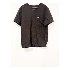 FIGS Technical Collection Mens Black V-Neck Scrub Top One Pocket Size Large
