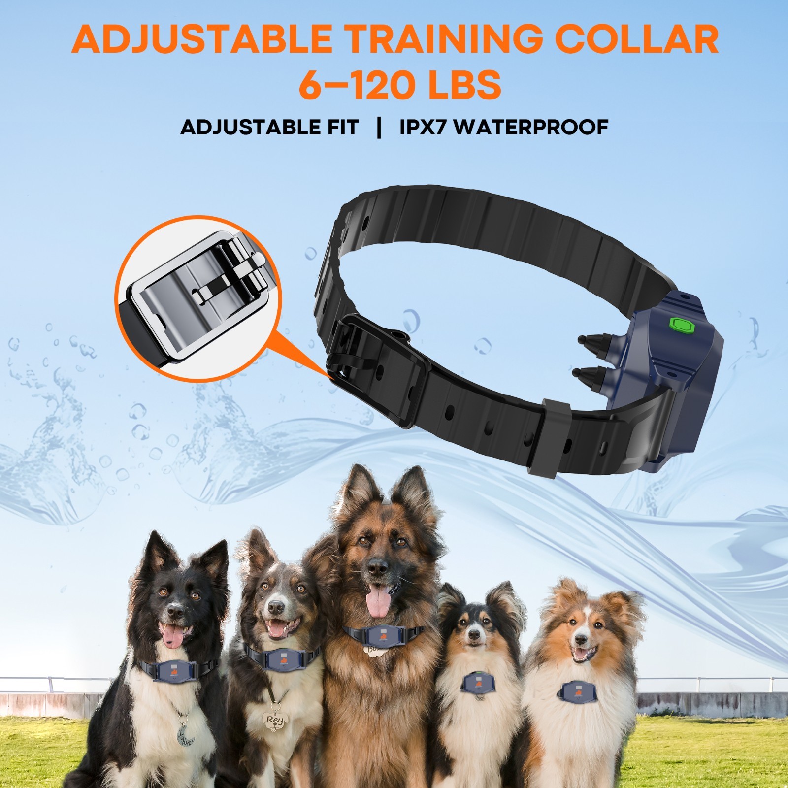 Wireless Dog Fence & 1100 YD Remote Training Collar Duo Kit,Waterproof E-Collar