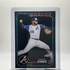2024 Topps Chrome Sapphire Black Refractor Darius Vines #/10 Rookie RC SP Braves