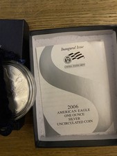 2006-W BlSilver Eagle 1 Oz 999 Coin $1 Uncirculated Box COA 