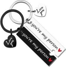 Matching Keychains for Couples I Love You Gifts for Him Her Soulmate Wife