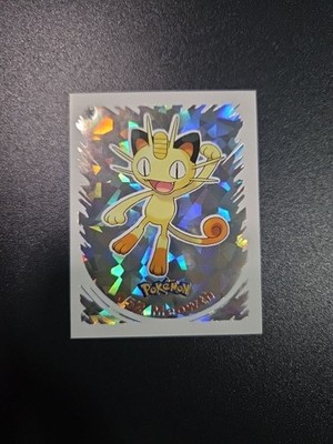 2022 POKEMON Prizma Sticker #052 Meowth Cracked Ice Holo Peru Gradeable SP 