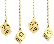 Han Solo's Lucky Metal Dice for Car Mirror Rearview Mirror - 2 PACK - 4 Die