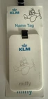 KLM DUTCH AIRLINES MIFFY  LUGGAGE TAG KEY RING