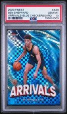 2023 TOPPS FINEST ARRIVALS BLUE CHECKERBOARD #A26 BEN SHEPPARD 49/99 PSA 10