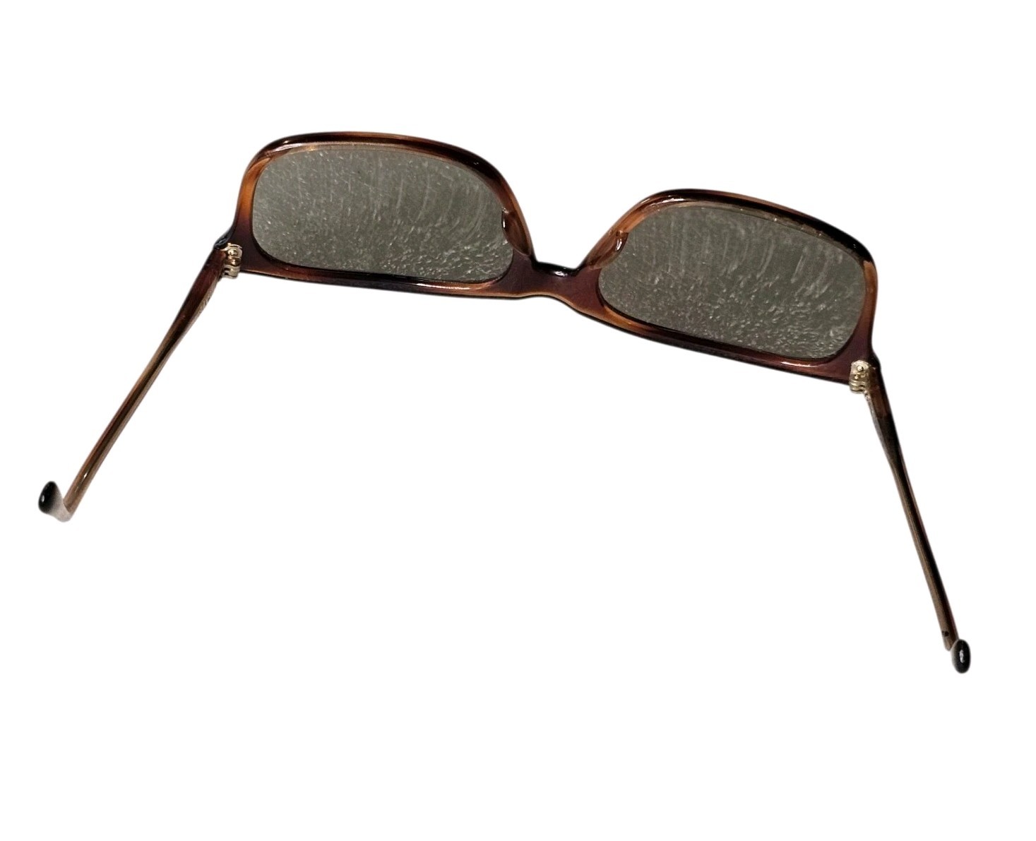VTG Tortoiseshell Sunglasses Rectangular Brown It… - image 6