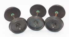 O Gauge 7mm coach wagon wheels - solid disc 24.5mm - 3x axle sets