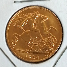 22ct FINE GOLD HALF SOVEREIGN KING GEORGE V 1913 4 GRAMS OF FINE GOLD 4216.08 per troy oz