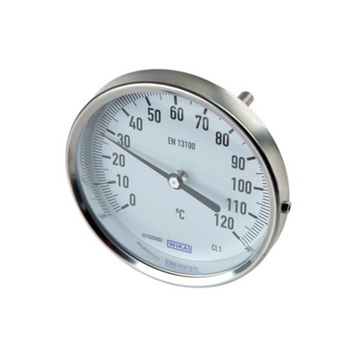 WIKA Typ A52 Bimetallthermometer Ø 63 mm ohne Schutzrohr 18mm Bund Edelstahl  