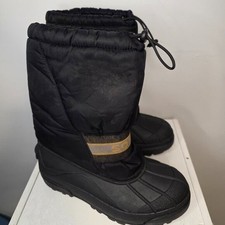 Sorel Black Waterproof Snow Chariot Kids Boots Size 5