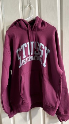 Stussy Berry Logo Pullover Fleece Hoodie XL Men's Long Sleeve Cotton