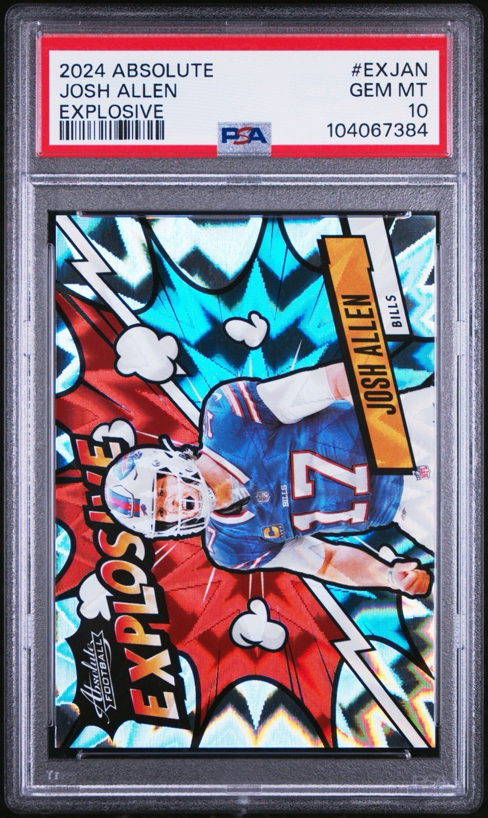 2024 PANINI ABSOLUTE EXPLOSIVE #EXJAN JOSH ALLEN PSA 10