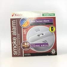 Kidde PI9010 Battery Operated Dual Sensor Ion Photo Smoke Alarm Detector NEW