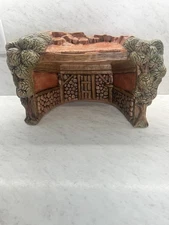 Ceramic Handcrafted Nativity Stable 17”X 11” Beautiful Condition No Chip 1982